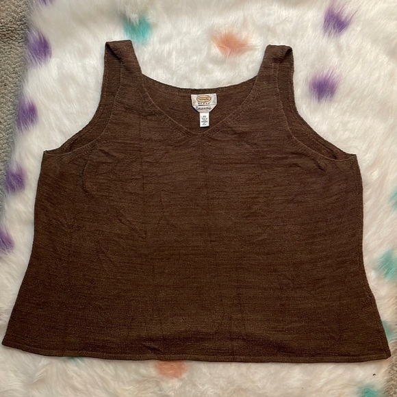 TALBOTS Woman Sweater Sleeveless Tank Brown Size 3X - Picture 1 of 6